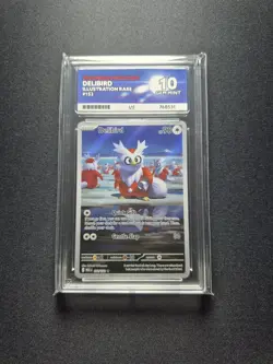 Delibird 152/132 Mega Evolutions Ace 10 Pokemon TCG Perfect Subgrades - Image 1