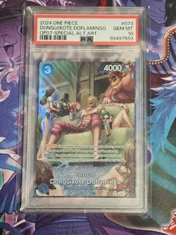 One Piece Donquixote Doflamingo Op01-073 Sp Alt Art Psa 10 - Image 1