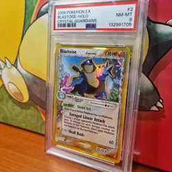PSA 8 Blastoise 2/100 EX Crystal Guardians Pokemon Card Holo - Image 2
