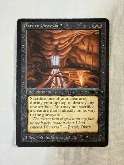 Magic: The Gathering Gate to Phyrexia Antiquities Black Enchantment Uncommon Sa… - Image 1