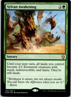 Sylvan Awakening R Dominaria 183 NM - Image 1