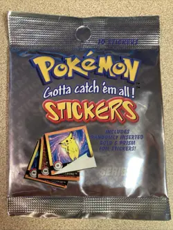 Pokemon Gotta Catch 'em All! Series 1 Stickers (1999) Factory Sealed Vintage - Image 1