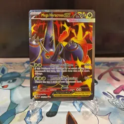 Pokemon Mega Heracross EX 108/094 Phantasmal Flames Ultra Rare Full Art Holo - Image 1