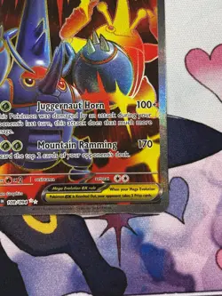 Pokemon Mega Heracross EX 108/094 Phantasmal Flames Ultra Rare Full Art Holo - Image 2