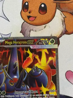 Pokemon Mega Heracross EX 108/094 Phantasmal Flames Ultra Rare Full Art Holo - Image 3