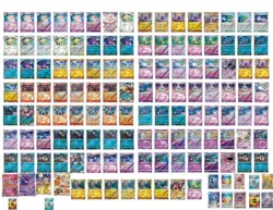 136 Pcs Pokemon S-Chinese 2025 Gem Pack Vol.3 CBB3C Common 1/2/3 Star Stamp Set - Image 1