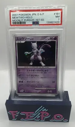 2007 Pokemon JPN Diamond & Pearl Moonlit Pursuit 1st Ed Holo Mewtwo #181 PSA 7 - Image 1