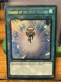 Yugioh! TCG Charge of the Light Brigade 1.Ed RA02-EN055 Collector's Rare 25th - Image 1
