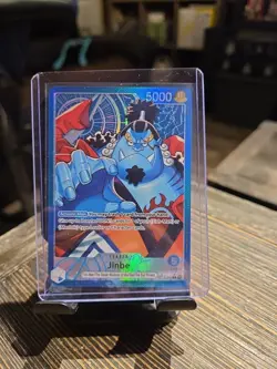 One Piece Op-14 The Azure Sea's Seven Jinbe Alternate Art Leader English - Image 1