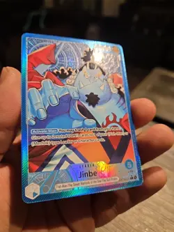One Piece Op-14 The Azure Sea's Seven Jinbe Alternate Art Leader English - Image 4