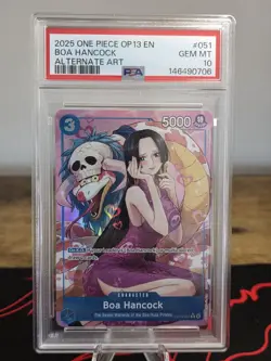 2025 ONE PIECE OP13 051 CARRYING ON HIS WILL BOA HANCOCK ALT ART PSA 10 GEM MINT - Image 1