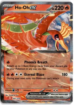 Ho-oh ex Classic Collection Trading Card Game Classic 007/034 NM - Image 1
