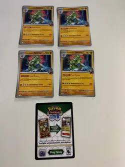 Team Rocket's Tyranitar 096/182 Pokemon Destined Rivals NM Unplayed + Code CARD - Image 1