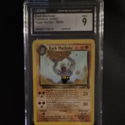 Pokemon TCG Dark Machoke 40/82 Team Rocket Regular Uncommon CGC 9 (2000) - Image 1