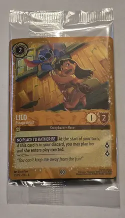 #25/P2 Lilo Escape Artist Gold Foil Promo 2024 Disney Lorcana Azurite Sea Sealed - Image 1