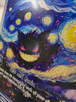 Gengar Pokemon TCG Custom Starry Night Gogh Full Art Illustration FANMADE Card - Image 3