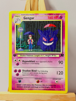 Gengar Pokemon Custom Bus Stop Anime Full Art Rain Umbrella FANMADE Card - Image 1