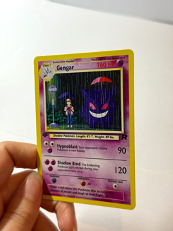 Gengar Pokemon Custom Bus Stop Anime Full Art Rain Umbrella FANMADE Card - Image 2