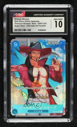2024 One Piece Card Game: Premium PRB-01 The Best Japanese Dracule Mihawk CGC 10 - Image 1
