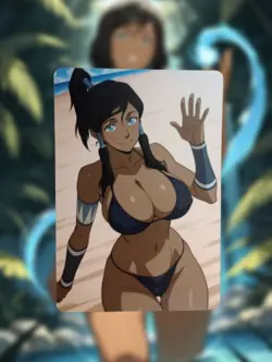 Korra The Legend Of Korra Anime Waifu Sexy Goddess Doujin Lewd Hentai Card - Image 1