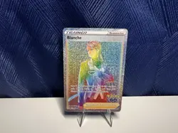 Pokemon TCG Blanche Holo Rainbow Secret Rare Supporter Card 082/078 Pokemon Go - Image 1