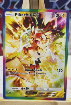 Pikachu ex Card Pokemon TCG Pocket - Custom fanmade METAL card! Shining Revelry - Image 1