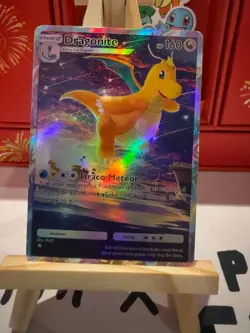 Dragonite Pokemon TCG Pocket Custom Full Alt Art Illustration Holo Foil Card - Image 1