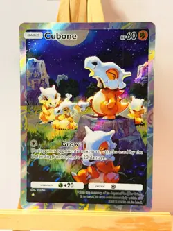 Cubone Pocket TCG Card FANMADE Full Art Illustration Holo - Image 1