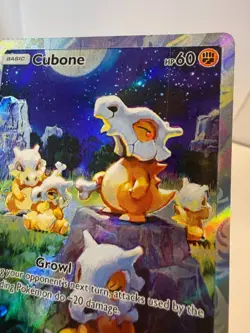 Cubone Pocket TCG Card FANMADE Full Art Illustration Holo - Image 2