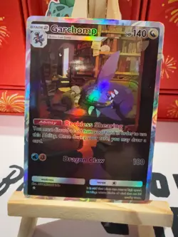Garchomp Pokemon TCG Pocket Custom Full Alt Art Illustration Holo Foil Card - Image 1