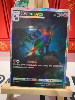 Houndoom Pokemon TCG Pocket Custom Full Alt Art Illustration Holo Foil Card - Image 1