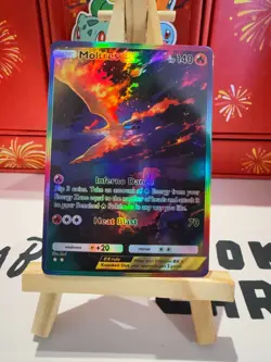 Moltres Pokemon TCG Pocket Custom Full Alt Art Illustration Holo Foil Card - Image 1