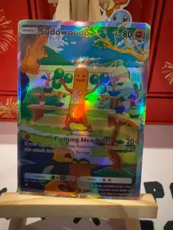 Sudowoodo Pokemon TCG Pocket Custom Full Alt Art Illustration Holo Foil Card - Image 1