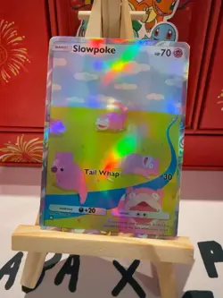 Slowpoke Pokemon TCG Pocket Custom Full Alt Art Illustration Holo Foil Card - Image 1