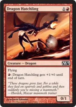 Dragon Hatchling Light Play, English Magic the Gathering MTG Magic 2014 - Image 1