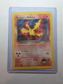 Rockets Moltres 12/132 Pokemon TCG Gym Heroes Unlimited Holo Rare NM - Image 3