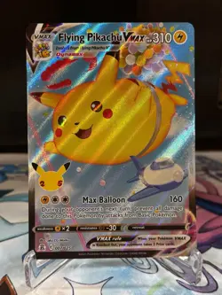 2 Pokemon TCG 2021 Flying Pikachu VMAX 007/025 Holo Cards Dynamax Lot - Image 1