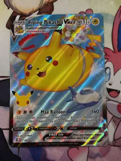 2 Pokemon TCG 2021 Flying Pikachu VMAX 007/025 Holo Cards Dynamax Lot - Image 2