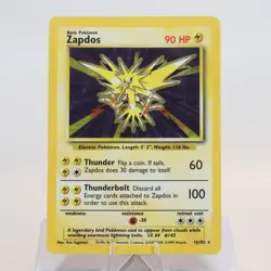 Pokemon TCG - Zapdos 16/102 Base Set Holo Rare WOTC - NM - Image 2