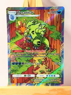 Tyranitar - Wisdom of Sea and Sky - Pokemon Pocket FANMADE Full Alt Art HOLO - Image 1