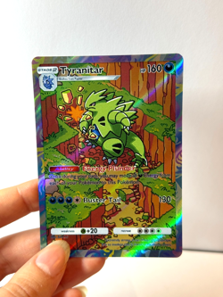 Tyranitar - Wisdom of Sea and Sky - Pokemon Pocket FANMADE Full Alt Art HOLO - Image 2