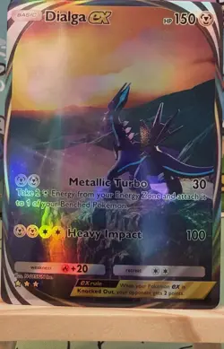 Dialga ex - Space-Time Smackdown Pokemon Pocket FANMADE Full Alt Art HOLO - Image 1