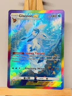 Glaceon - Triumphant Light Pokemon Pocket FANMADE Full Alt Art HOLO - Image 1
