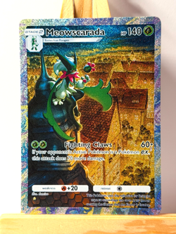 Meowscarada - Shining Revelry - Pokemon Pocket FANMADE Full Alt Art HOLO - Image 1
