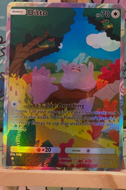 Ditto - Genetic Apex Pokemon Pocket FANMADE Full Alt Art Illustration HOLO - Image 1