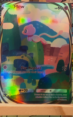 Mew Genetic Apex - Pokemon Pocket FANMADE Full Alt Art Illustration HOLO - Image 1