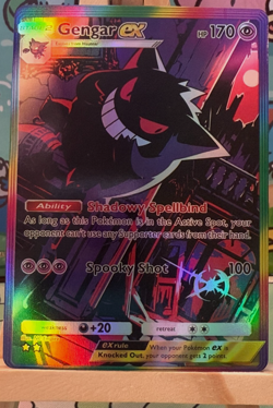 Gengar ex - Genetic Apex Pokemon Pocket FANMADE Full Alt Art HOLO Tracked 48 - Image 1