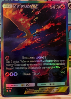 Moltres -- Genetic Apex Pokemon Pocket FANMADE Full Alt Art Illustration HOLO - Image 1