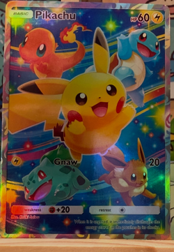 Pikachu Starters - Promo Pokemon Pocket FANMADE Full Alt Art HOLO - Image 1