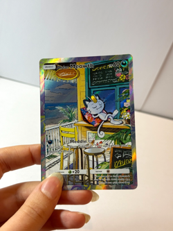 Alolan Meowth -Extradimensional Crisis- Pokemon Pocket FANMADE Full Alt Art HOLO - Image 2